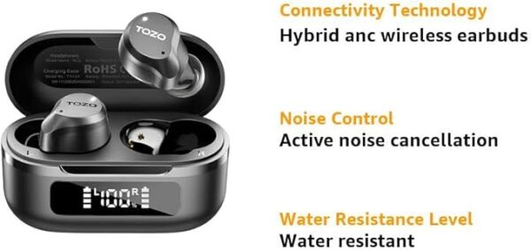 TOZO Hybrid Active Noise Cancelling Wireless Earbuds - Image 3