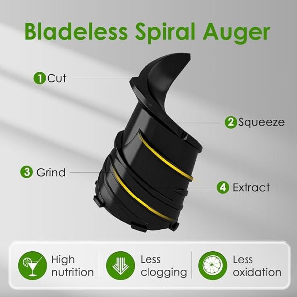 Cold Press Juicer, 5.4" Wide Feed Chute Juice Extractor Machine with 400W (50% off limited time deal) - Image 2