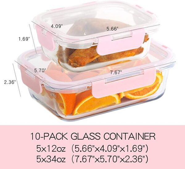 [10 Pack] Glass Meal Prep Containers - Image 3