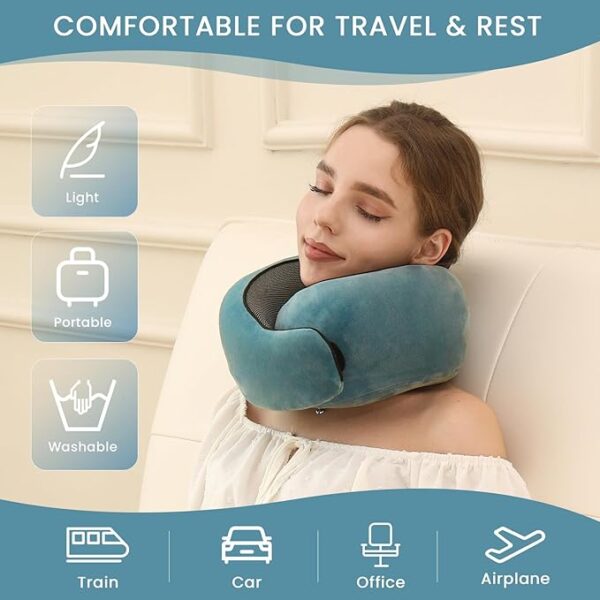 Neck Pillow, Travel Pillow uses Memory Foam to Support Neck Comfort (55% off limited time deal) - Image 3