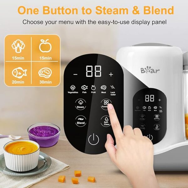 BEAR 2024 Baby Food Maker | One Step Baby Food Processor Steamer Puree Blender - Image 4