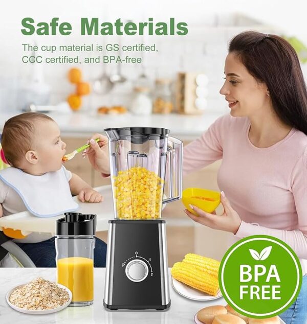 Personal Smoothies and Shakes Maker, with Coffee Grinder and 2 To-Go Cups - Image 2
