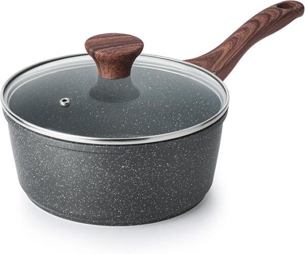 SENSARTE Nonstick Saucepan with Lid