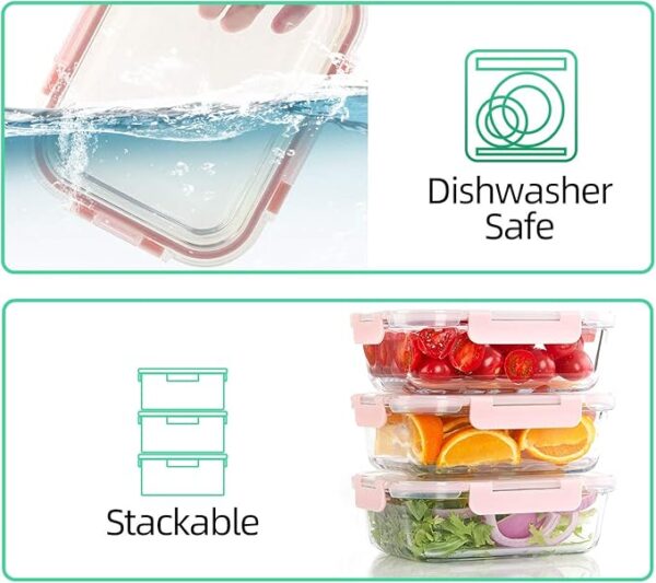 [10 Pack] Glass Meal Prep Containers - Image 4