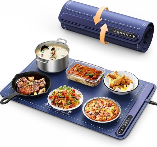 Fast Heating Silicone Electric Warming Tray with 4 Level Temperature (58% off limited time deal)