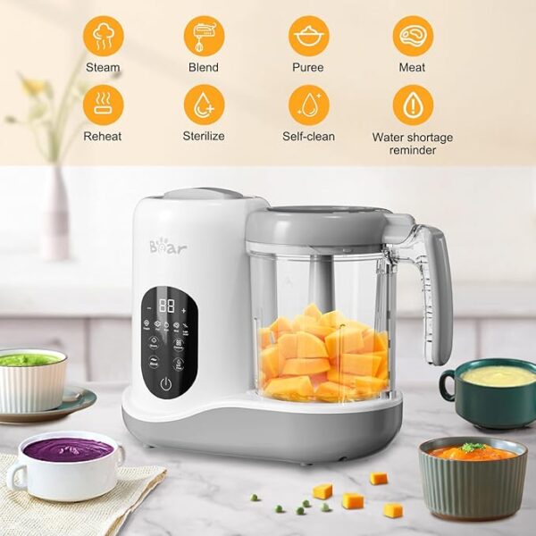 BEAR 2024 Baby Food Maker | One Step Baby Food Processor Steamer Puree Blender - Image 3