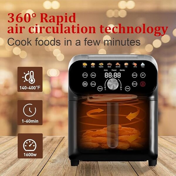 Air Fryer, 6QT Air Fryer Oven with LED Digital Touchscreen - Image 4