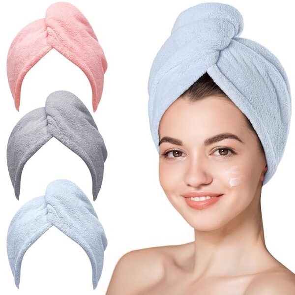 Hicober Microfiber Hair Towel, 3 Packs (54% off limited time deal)