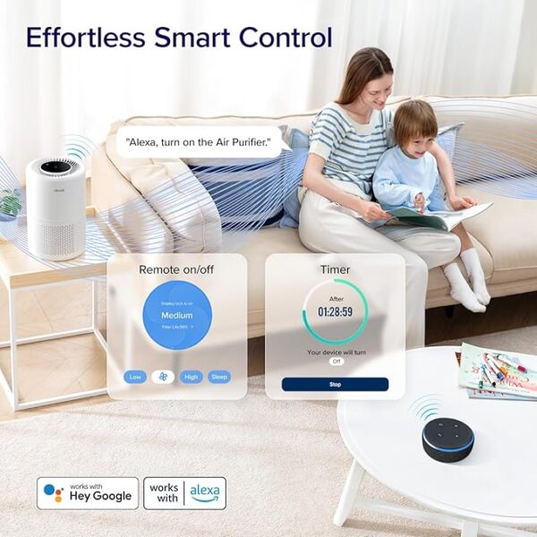 LEVOIT Air Purifier for Home Bedroom, Smart WiFi Alexa Control, Covers up to 916 ft², 3-in-1 Filter - Image 4