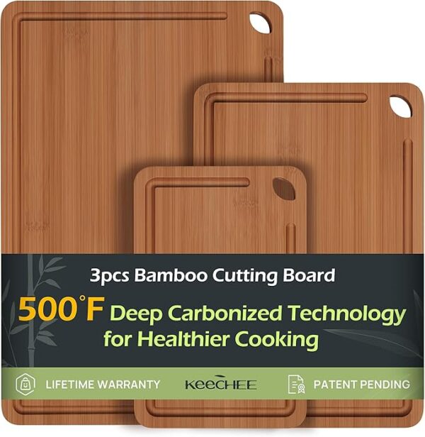 Bamboo Cutting Board, Durable Wood Cutting Boards for Kitchen (26% off limited time deal)