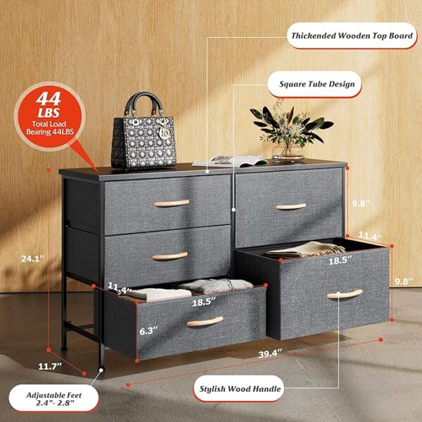 Nicehill Dresser for Bedroom with 5 Drawers (29% off limited time deal) - Image 3